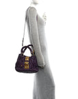Nappa Matelasse Lux Coffer Bag Purple