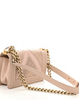Caviar Suede Calfskin Chevron Quilted Small Boy Flap Light Pink