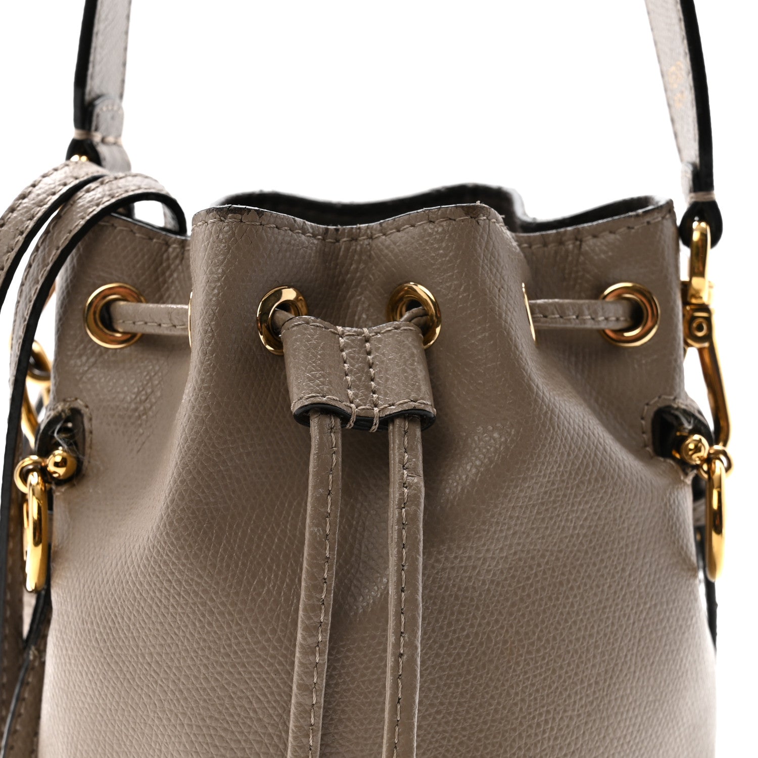 Vitello Cruise F is FNDI Mini Mon Tresor Bucket Bag Tortora