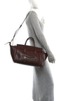 Supple Shiny Lambskin Medium Smiling New Luggage Brick
