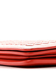 Nappa Intrecciato Continental Wallet on Chain Red