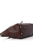 Supple Shiny Lambskin Medium Smiling New Luggage Brick