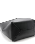 Shiny Calfskin Medium Puzzle Fold Tote Black