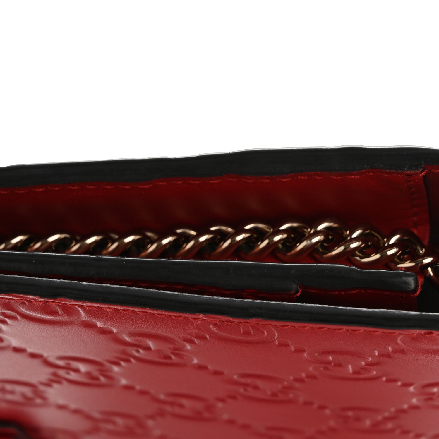 GCCIssima Signature Bowy Chain Wallet Hibiscus Red