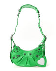 Agneau Arena Le Cagole Shoulder Bag XS Vivid Green