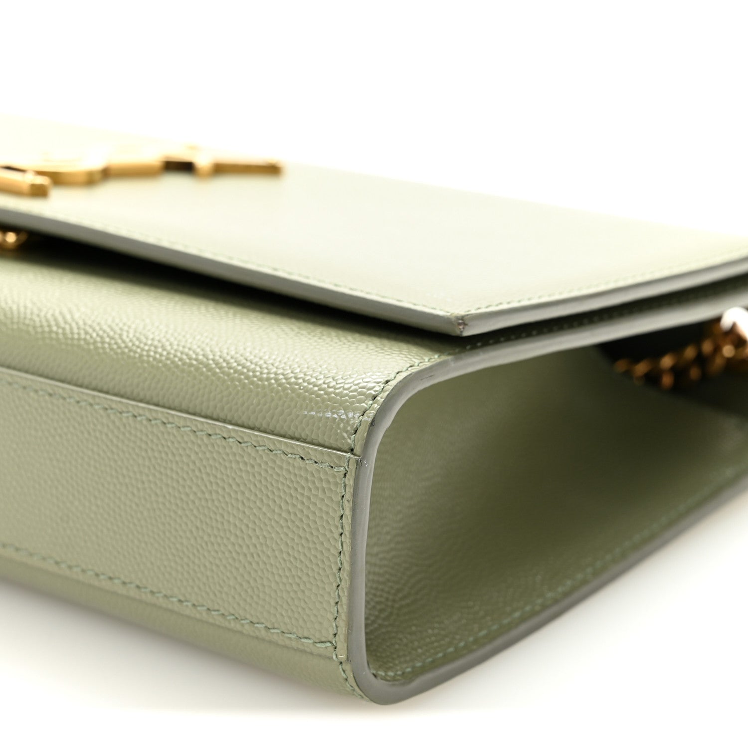 Grain De Poudre Medium Classic Monogram Kate Satchel Light Sage