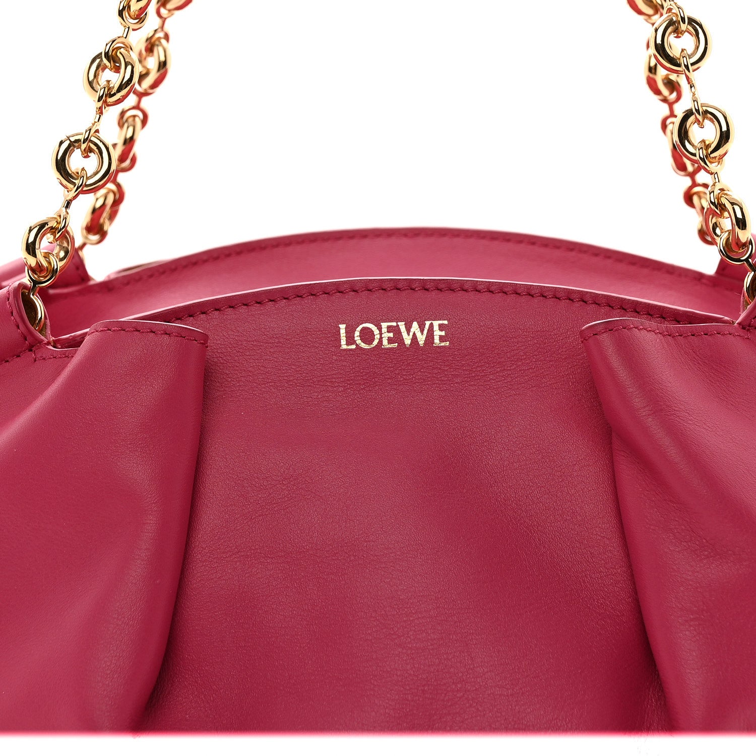 Shiny Nappa Calfskin Small Paseo Bag Magenta
