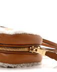 Shearling Calfskin Arcadie Top Handle Bag Cognac