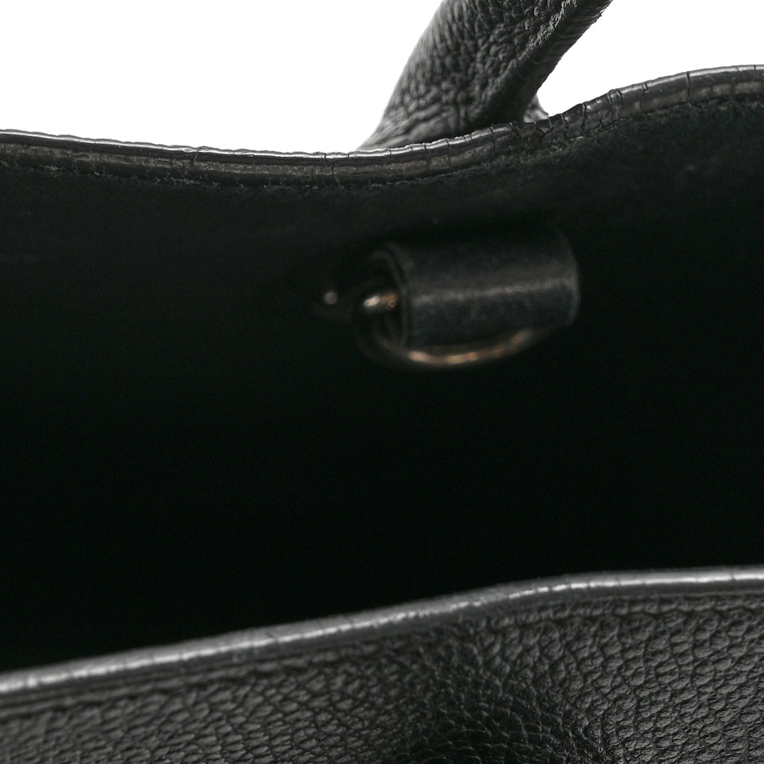 Grained Calfskin Baby Sac De Jour Black