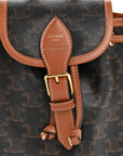 Triomphe Canvas Calfskin Mini Folco Backpack Tan