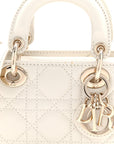 Lambskin Cannage Micro Lady D-Joy Latte
