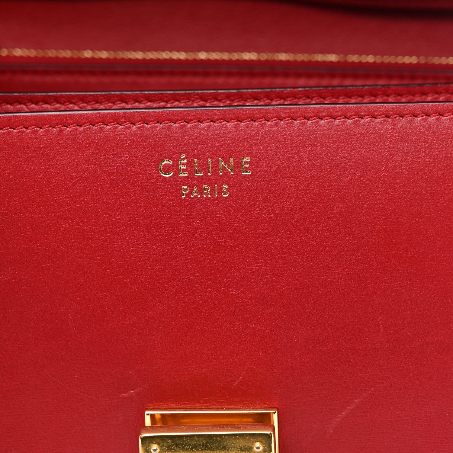 Box Calfskin Medium Classic Box Flap Bag Red