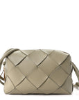 Lambskin Maxi Intrecciato Small Cassette Camera Bag Travertine