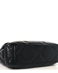 Lambskin Quilted Large CHNL 19 Flap Black