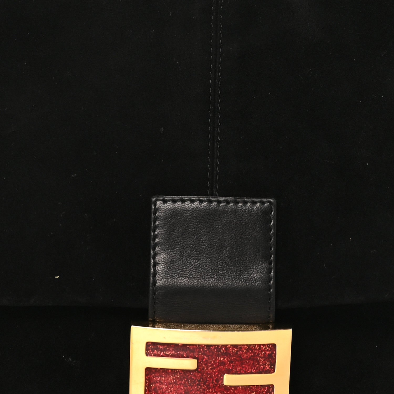 Suede Mama Baguette Black
