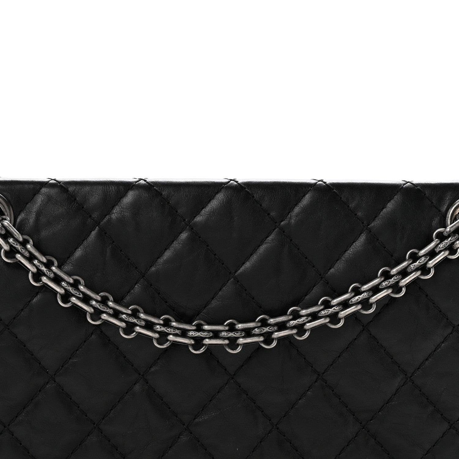 Aged Calfskin Quilted 2.55 Reissue 225 Flap Black