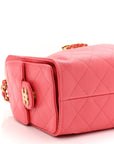 Caviar Quilted Mini CHNL 25 Handbag Coral