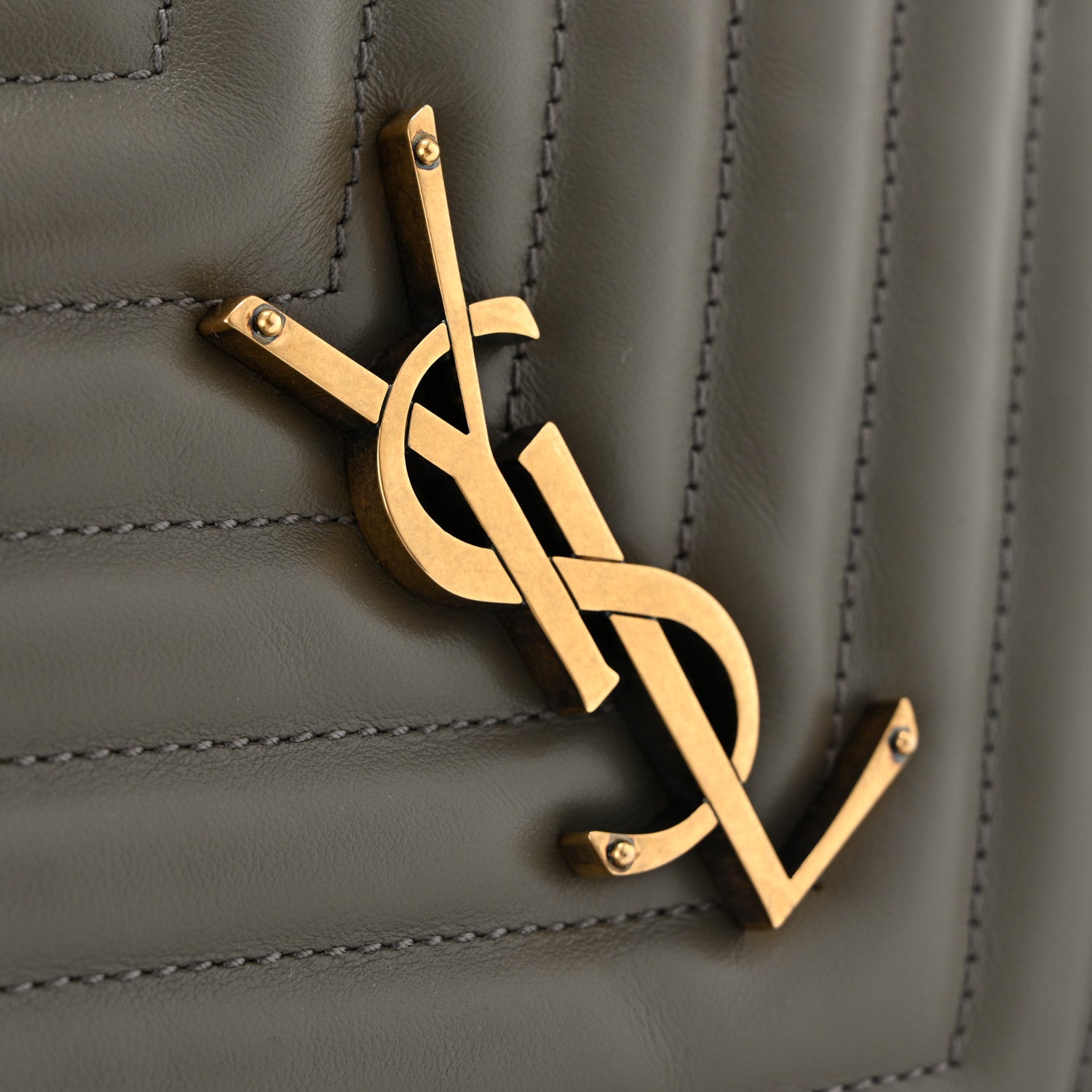 Calfskin Matelasse Monogram Lou Camera Bag Dusty Grey