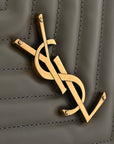 Calfskin Matelasse Monogram Lou Camera Bag Dusty Grey