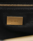 Shearling Nappa Macro FF 1974 Mini Peekaboo Iconic Satchel Tobacco Black