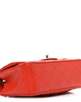 Lambskin Quilted Mini Rectangular Flap Red