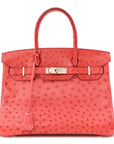Ostrich Birkin 30 Rouge Vif