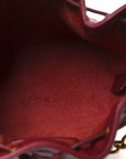 Lambskin Cannage Miss D1OR Bucket Bag Cherry Red