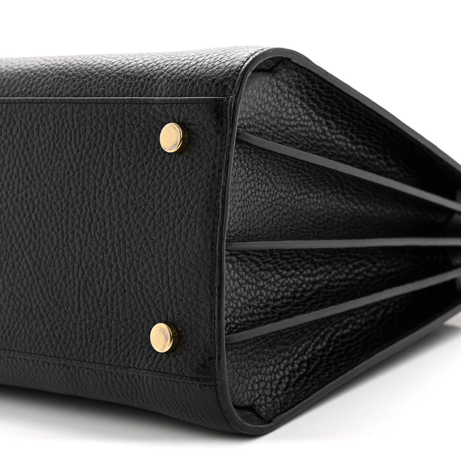 Grained Calfskin Small Sac De Jour Black