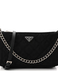 Nylon Tessuto Impuntu Quilted Crossbody Bag Black