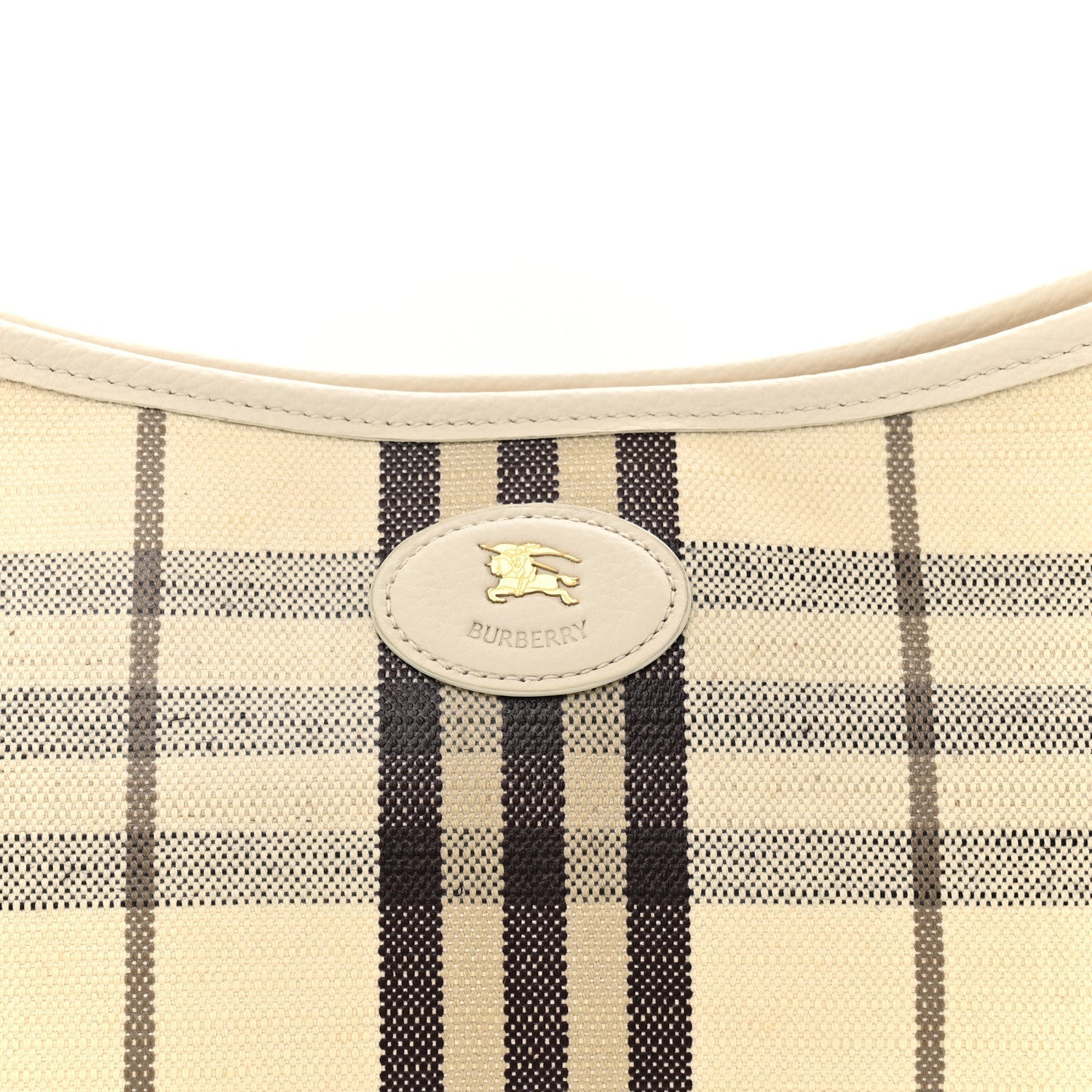 Coated Canvas Vintage Check Calfskin Mini Highlands Shoulder Bag Light Beige