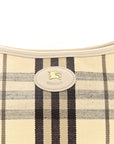 Coated Canvas Vintage Check Calfskin Mini Highlands Shoulder Bag Light Beige