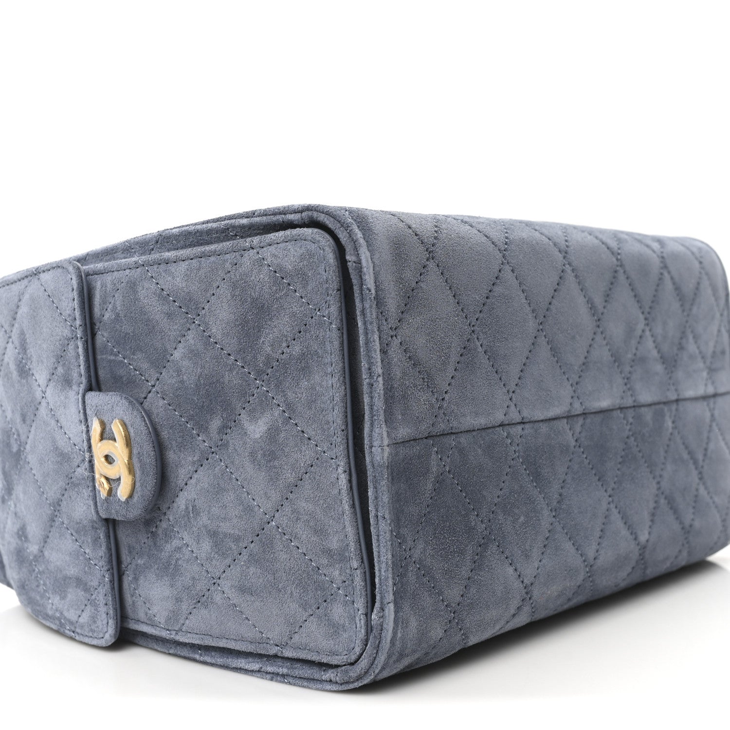 Suede Quilted Small CHNL 25 Handbag Blue