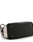 Grainy Calfskin House Check Medium Maidstone Black