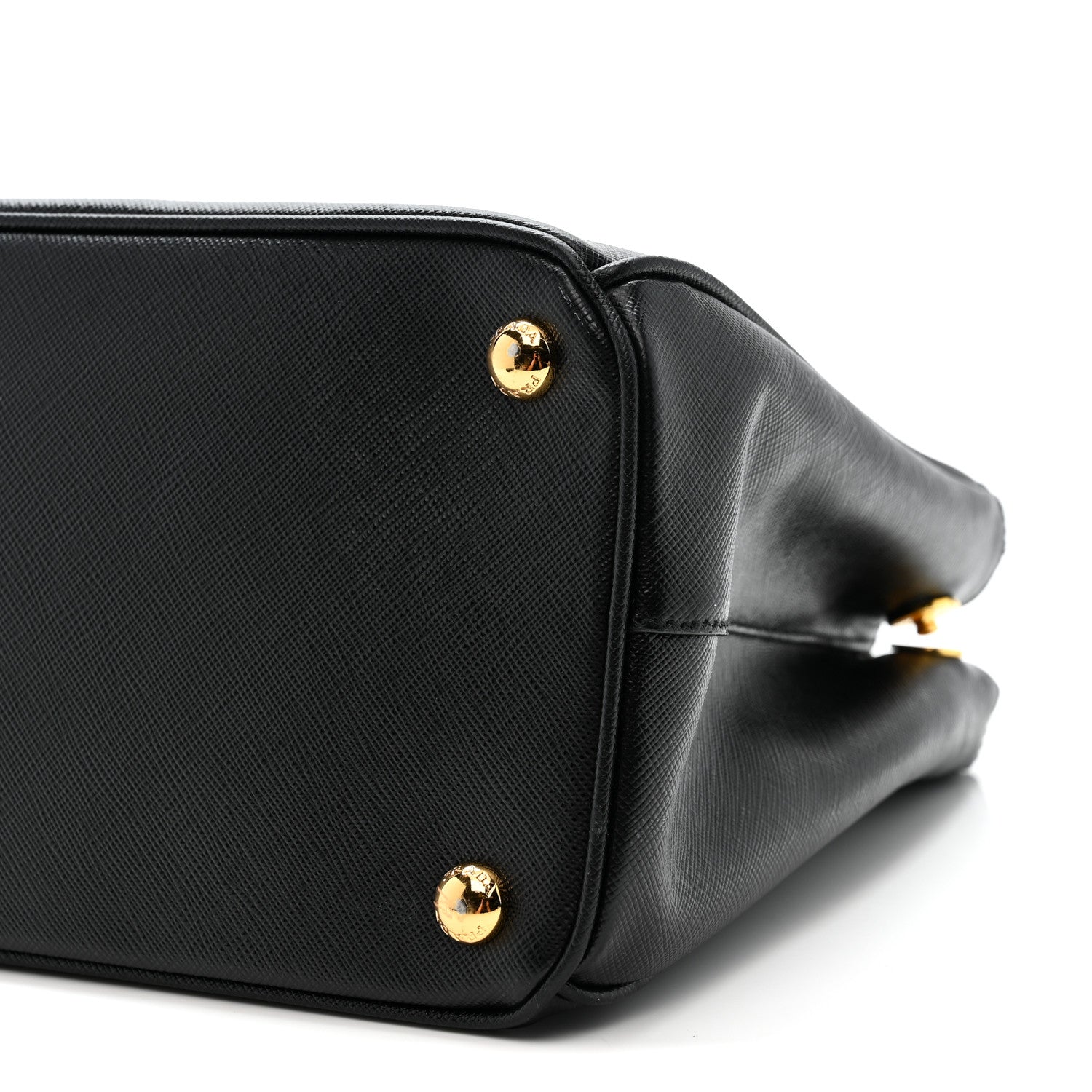 Saffiano Small Galleria Double Zip Tote Black