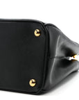Saffiano Small Galleria Double Zip Tote Black
