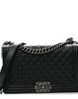 Caviar Quilted New Medium Boy Flap Black