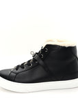 Calfskin Woolskin Daydream Sneakers 39 Black Ecru