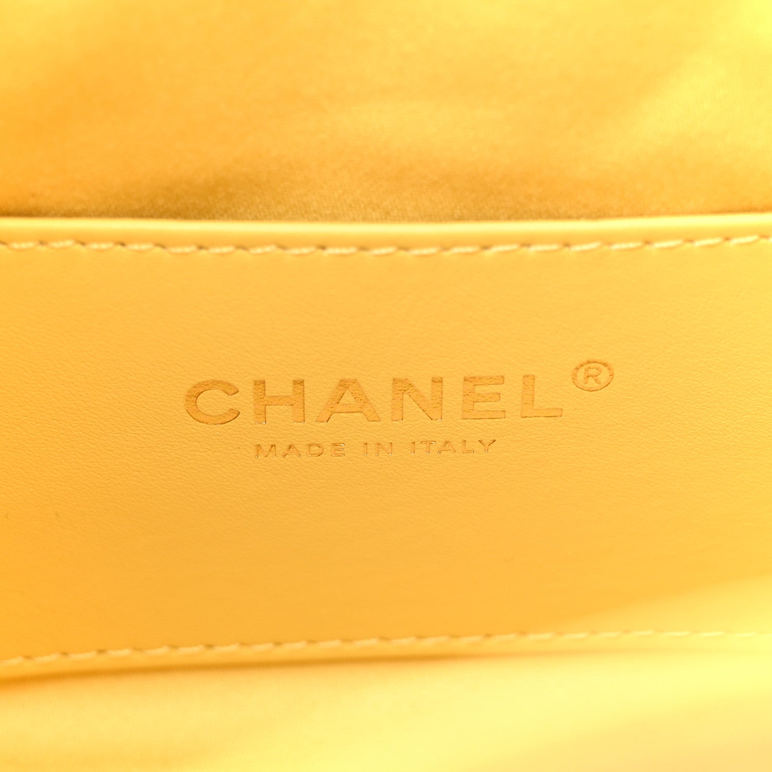 Suede Quilted Mini CHNL 25 Handbag Yellow