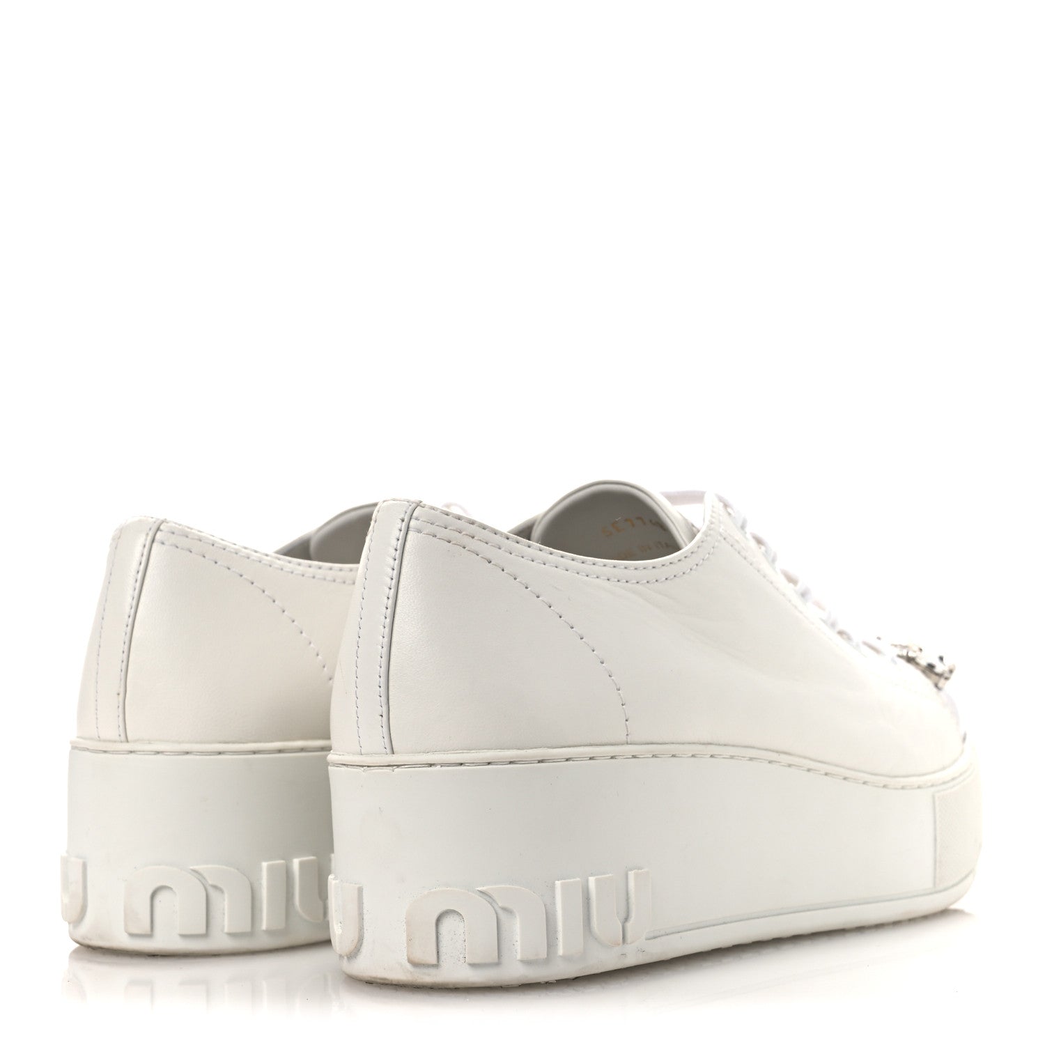 Naplak Crystal Low Top Platform Sneakers 40 White