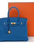 Togo Birkin 30 Bleu Zanzibar