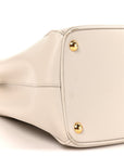 Saffiano Lux Medium Galleria Double Zip Tote Talco