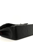 Lambskin Quilted Jumbo Double Flap Black