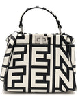 X MARC JACOBS Nappa Mini Peekaboo I SEE U Satchel Black White