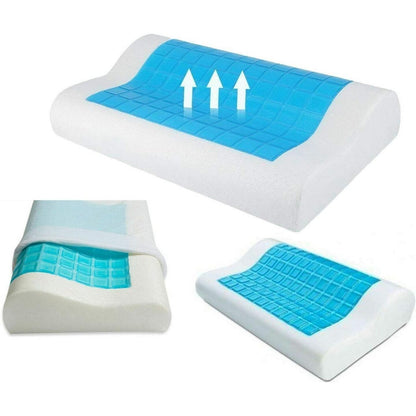 Vaccaro Cooling Gel Memory Foam Pillow - Ergonomic Support - Pack of 1