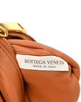 Lambskin Maxi Intreccio Padded Chain Cassette Crossbody Bag Caramel
