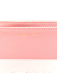 Lambskin Chevron Quilted Trendy CC Wallet On Chain WOC Pink