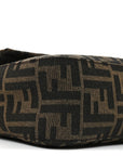 Fabric Jacquard FF 1974 Maxi Baguette Tobacco Moro Black