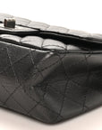 Metallic Sheepskin Quilted 2.55 Reissue Mini Flap Dark Silver