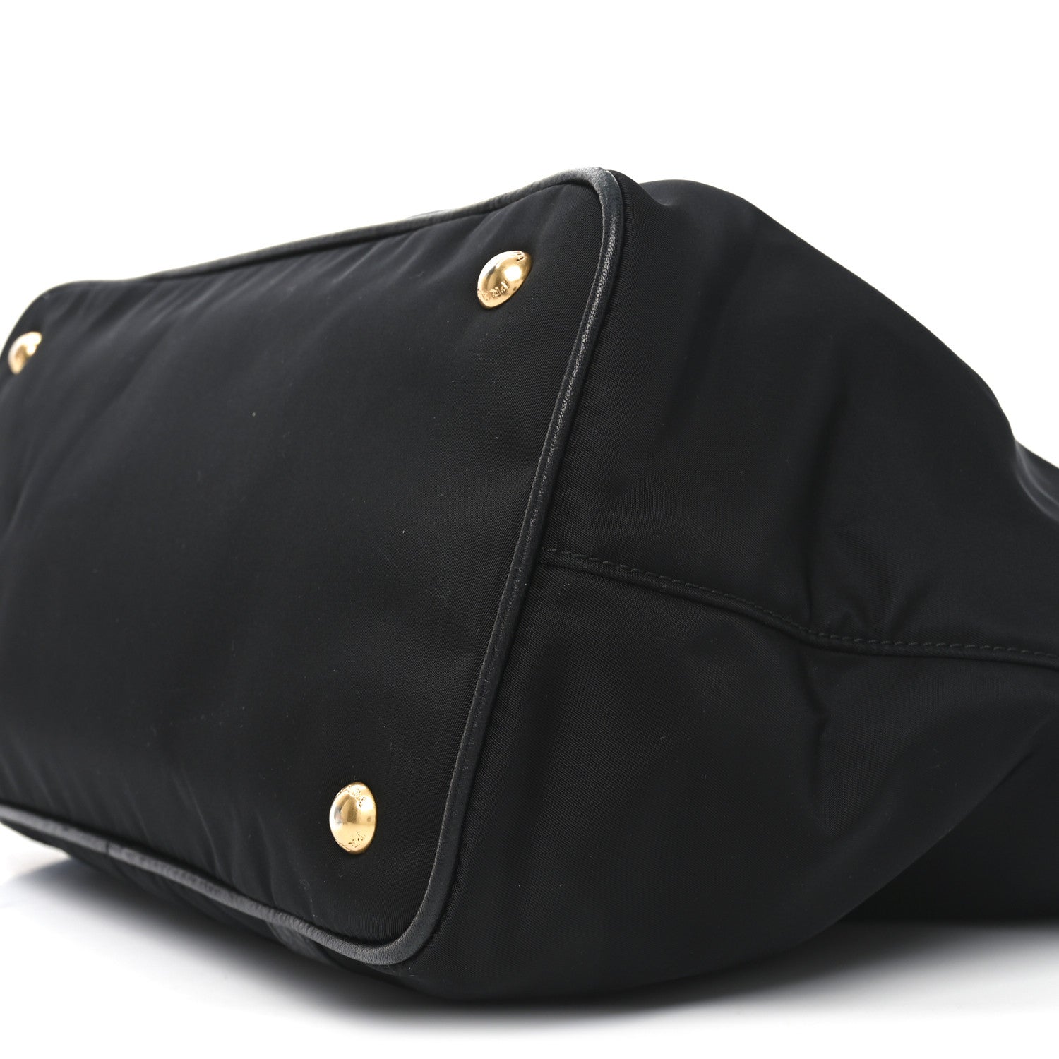 Tessuto Nylon Soft Calf Small Tote Black