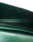 Nappa Intrecciato Long Andiamo Top Handle Clutch Emerald Green